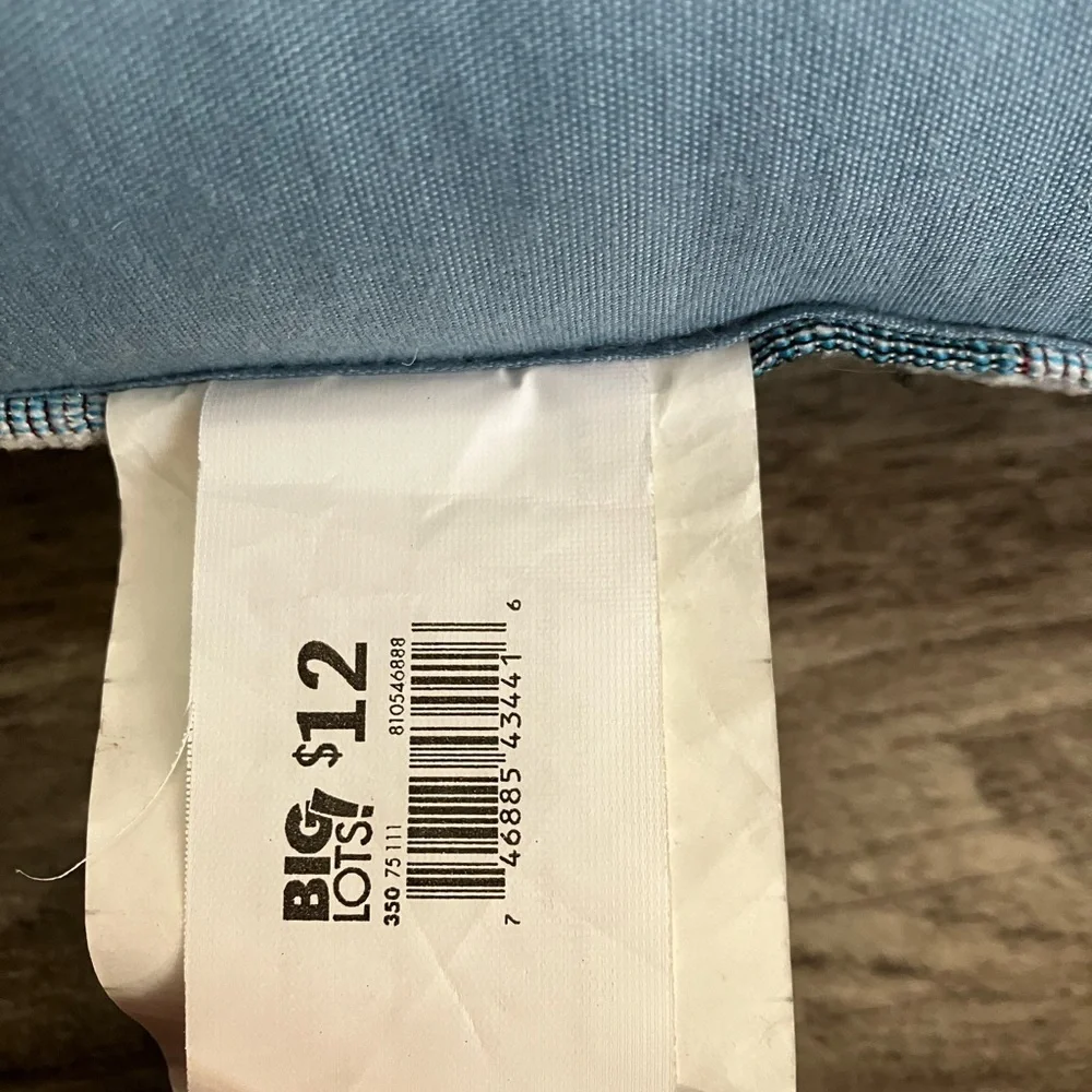 Vintage Style Blue Truck Pillow